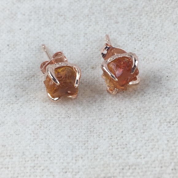 SALE!!! 💙 4 pairs left! Citrine Earrings - Picture 5 of 6